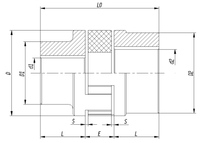 星型聯(lián)軸器尺寸圖